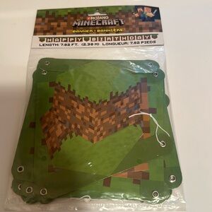 Minecraft Happy Birthday Banner